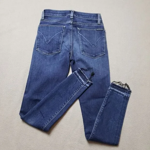 Hudson Krista Crop Super Skinny Released Hem Jeans Sz 24 - Picture 4 of 14